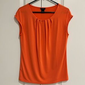 Ann Taylor Orange Cap Sleeve Top